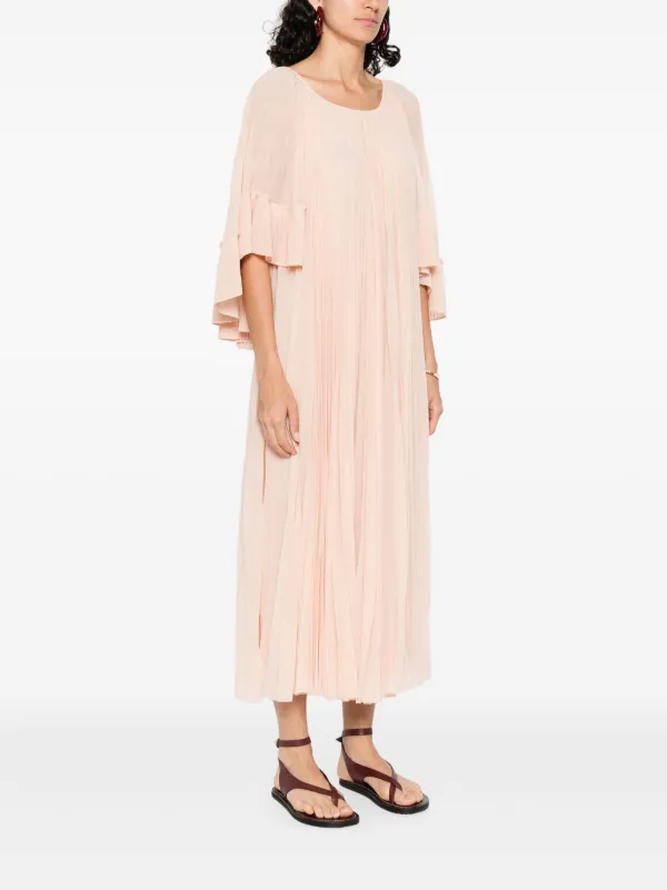 ZIMMERMANN Illuminate Pleated Cape Dress | Orange | FARFETCH ZIMMERMANN Illuminate Pleated Cape Dress | Orange | FARFETCH