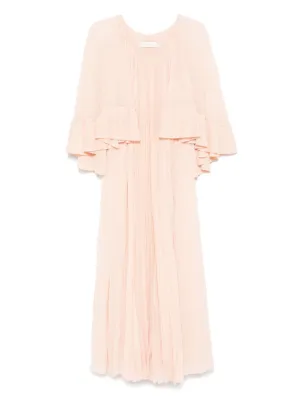 avianna pleated ruffle dress Avianna Pleated Ruffle Dress in Dusty Blue