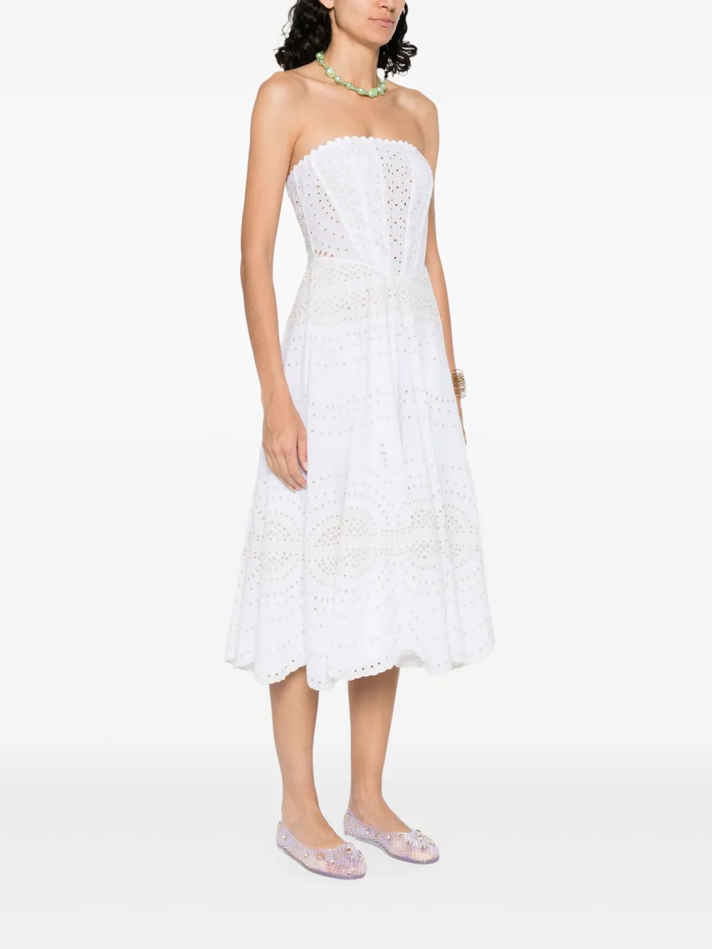 Charo Ruiz Ibiza Off-shoulder jurk Wit