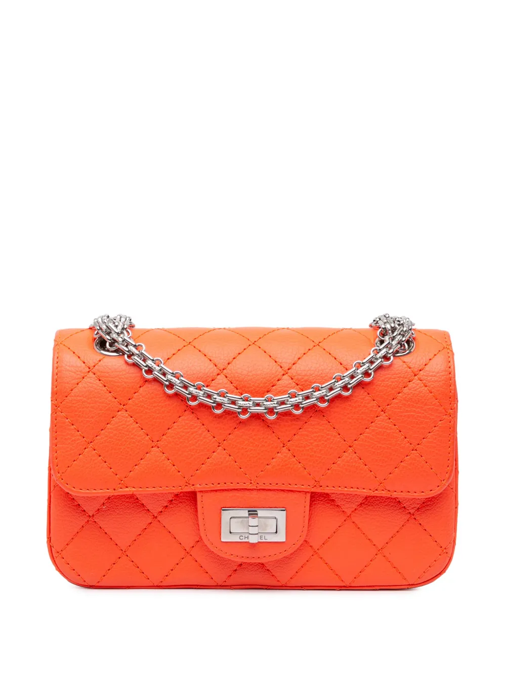 Pre-owned Chanel 2019 Mini Reissue 2.55 Quilted Goatskin Flap Crossbody Bag