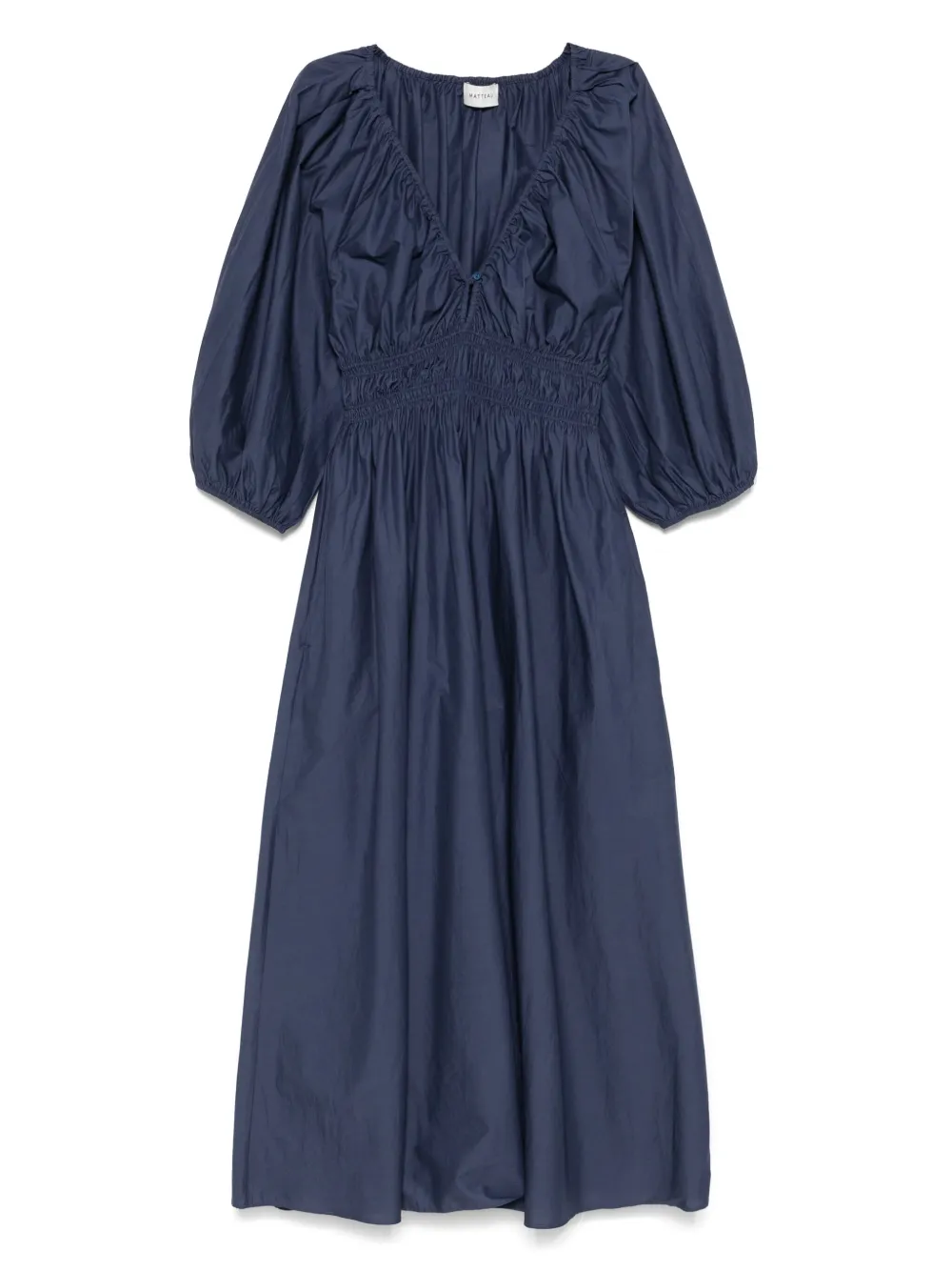 Matteau vestido de algodón con algodón orgánico | azul | Image 1