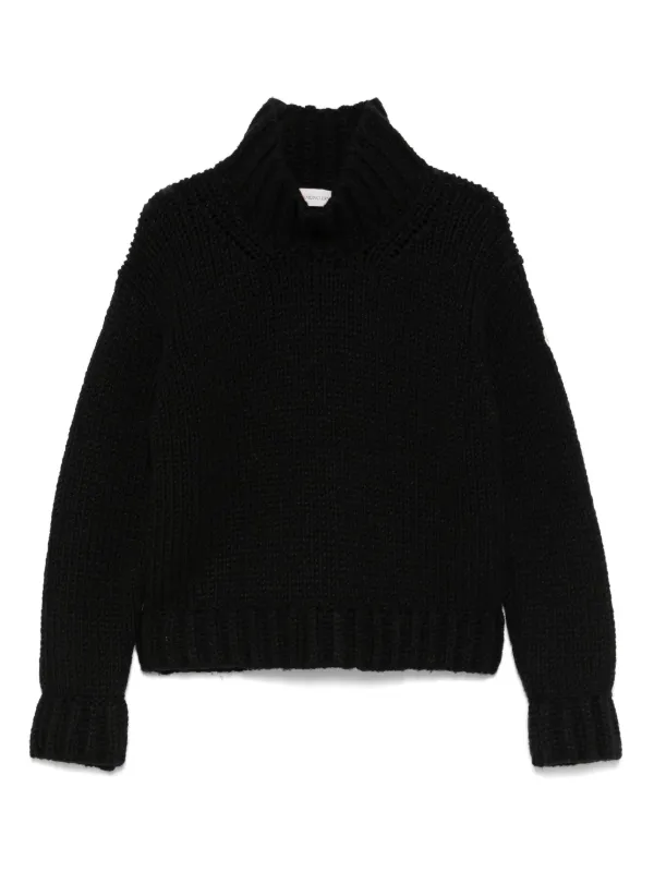 美品 モンクレール Moncler チャンキーニット セーター タートルネック Moncler チャンキーニット セーター | ブラック | FARFETCH JP