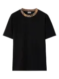 Burberry check-trim T-shirt - Black