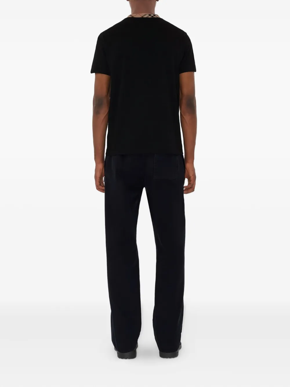 Burberry Geruit T-shirt Zwart