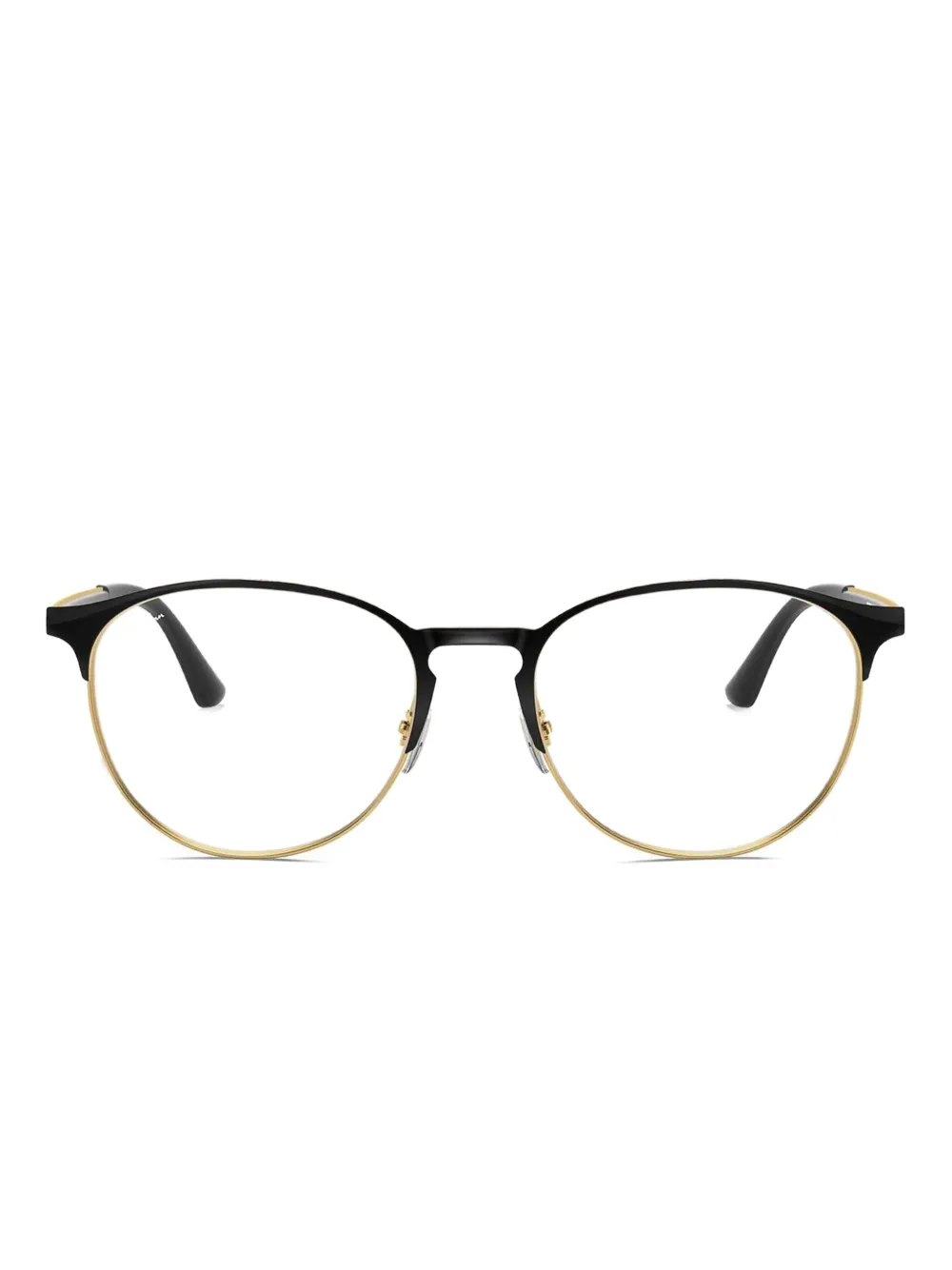 Ray-Ban ラウンド眼鏡フレーム - 2890 Black On Gold Ray-Ban ラウンド眼鏡フレーム - 2890 Black On Gold