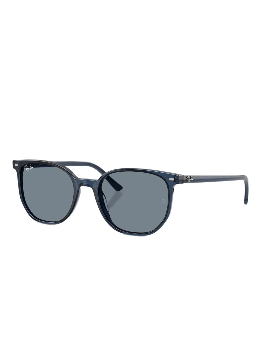 Ray-Ban Elliot zonnebril met rond montuur - Blauw