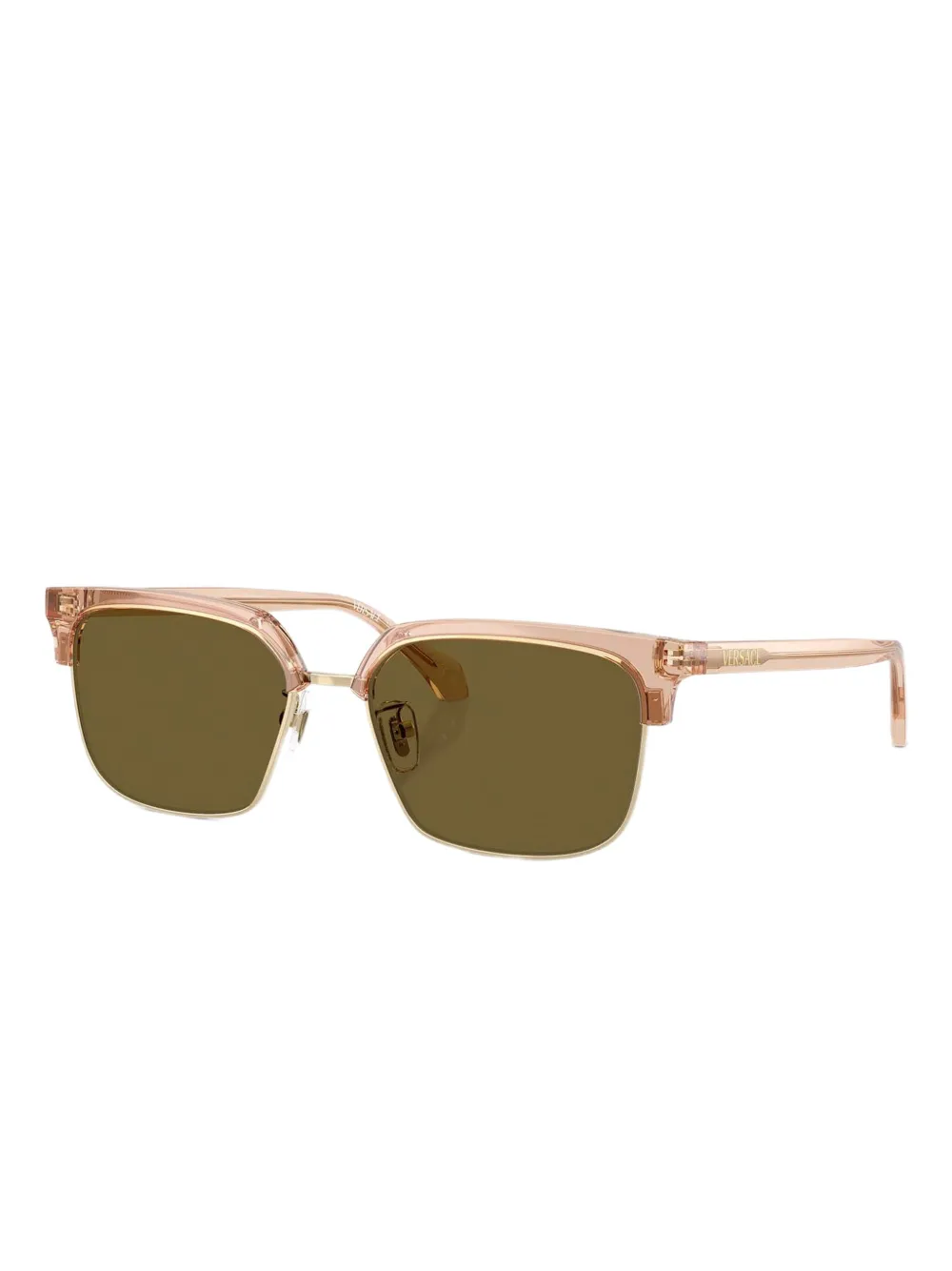 Versace Eyewear Zonnebril met vierkant montuur Bruin