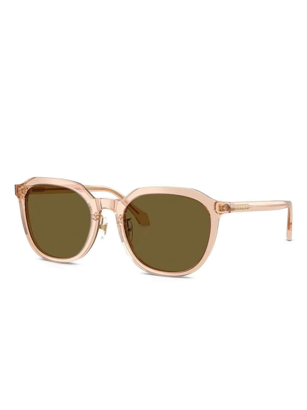 Versace Eyewear Sonnenbrille mit eckigem Gestell - Nude