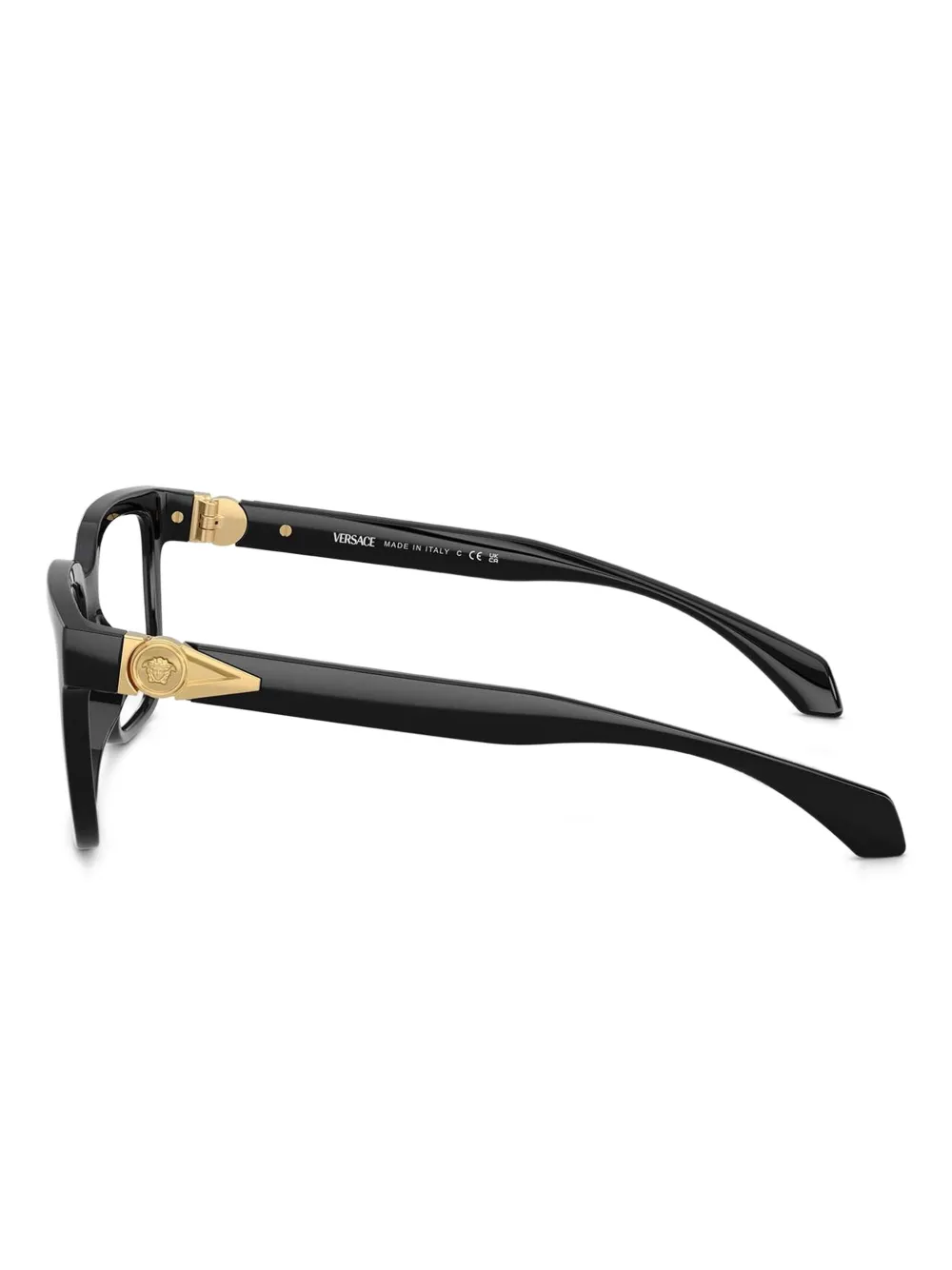 Versace Eyewear Bril met vierkant montuur en Medusa versiering Zwart