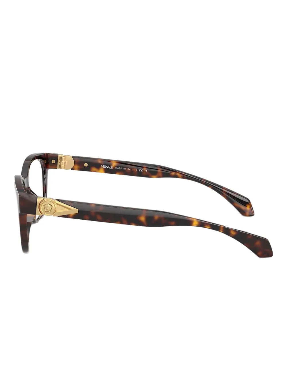 Versace Eyewear Zonnebril met Medusa montuur en rechthoekig montuur Bruin