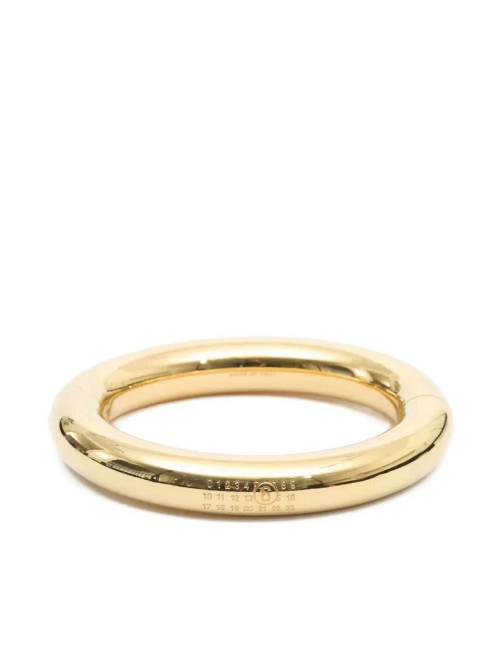 Mm6 Maison Margiela Polished-finish Bangle In Gold