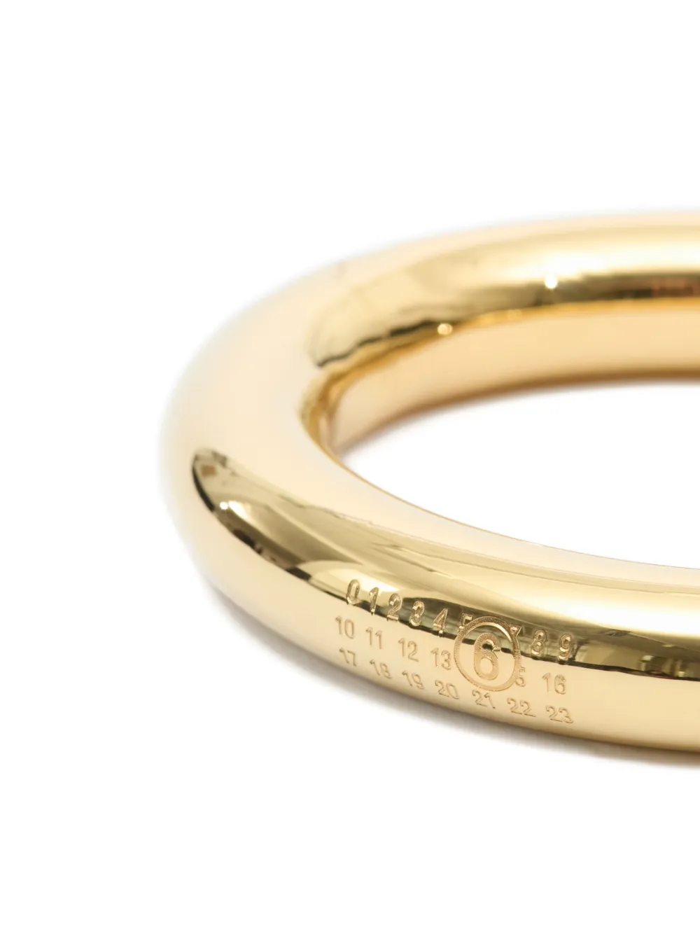 Mm6 Maison Margiela Polished-finish Bangle In Gold