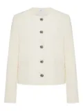 Rosetta Getty crew neck button-front jacket - White