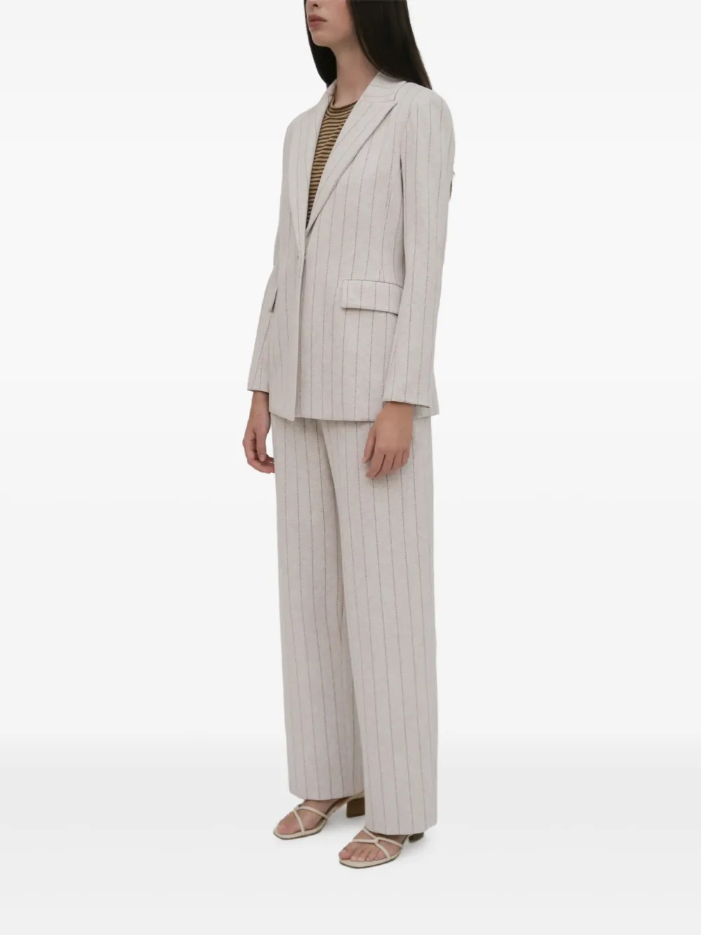 Rosetta Getty Blazer met krijtstreep Beige