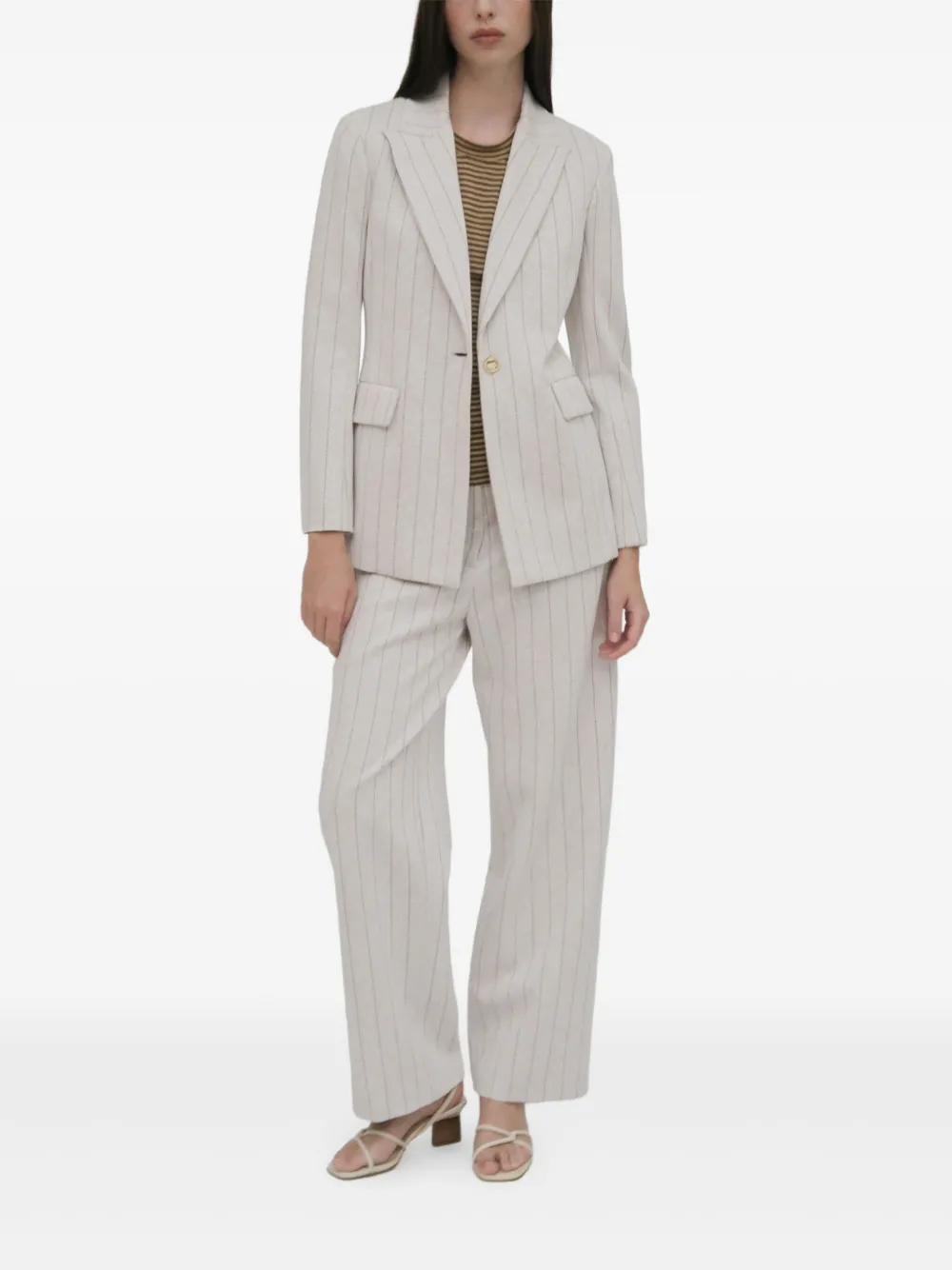 Rosetta Getty Blazer met krijtstreep Beige