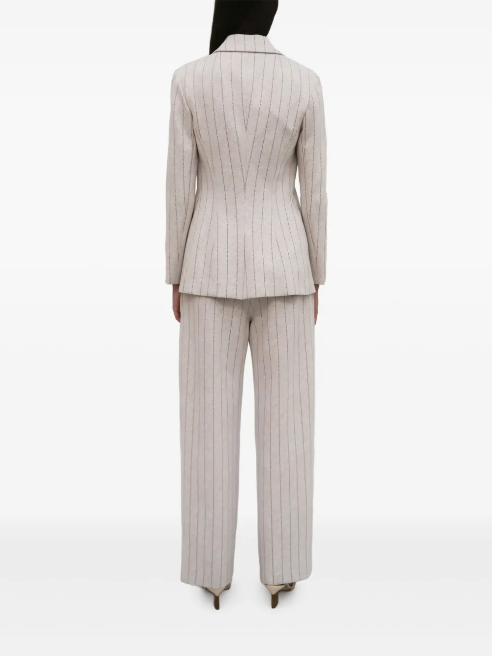 Rosetta Getty Blazer met krijtstreep Beige