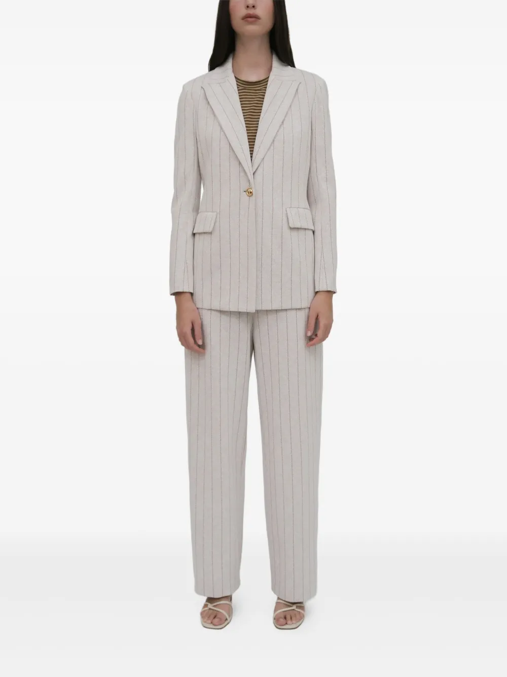 Rosetta Getty Blazer met krijtstreep Beige