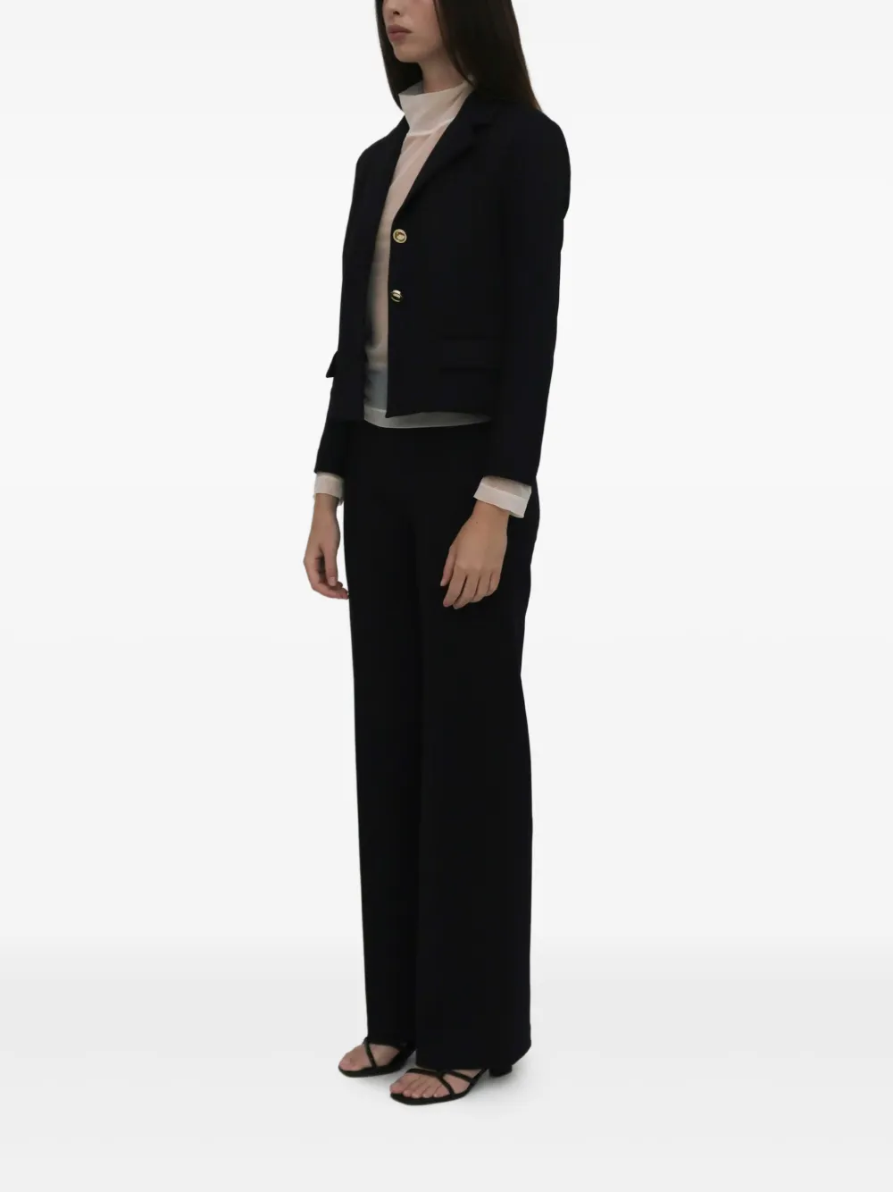 Rosetta Getty Blazer met enkele rij knopen Zwart