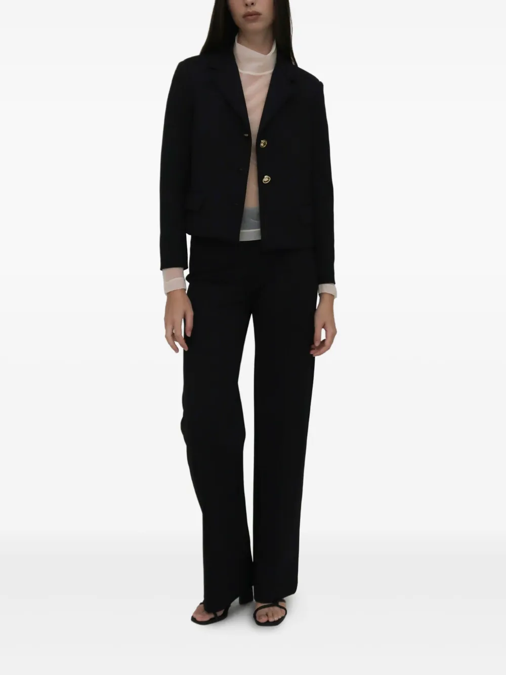 Rosetta Getty Blazer met enkele rij knopen Zwart