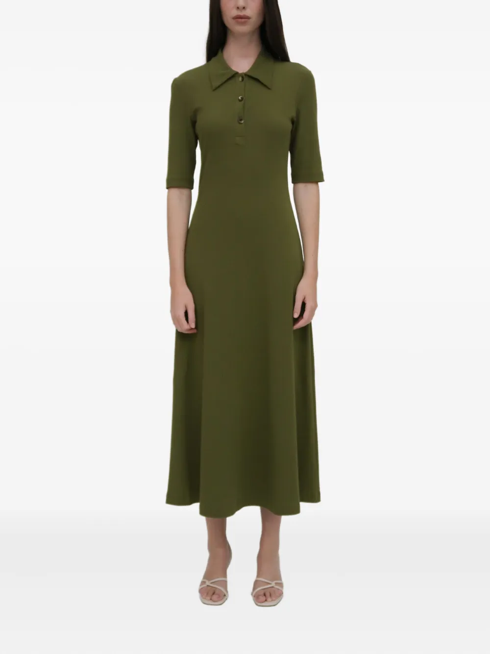 Rosetta Getty Jurk met korte mouwen Groen