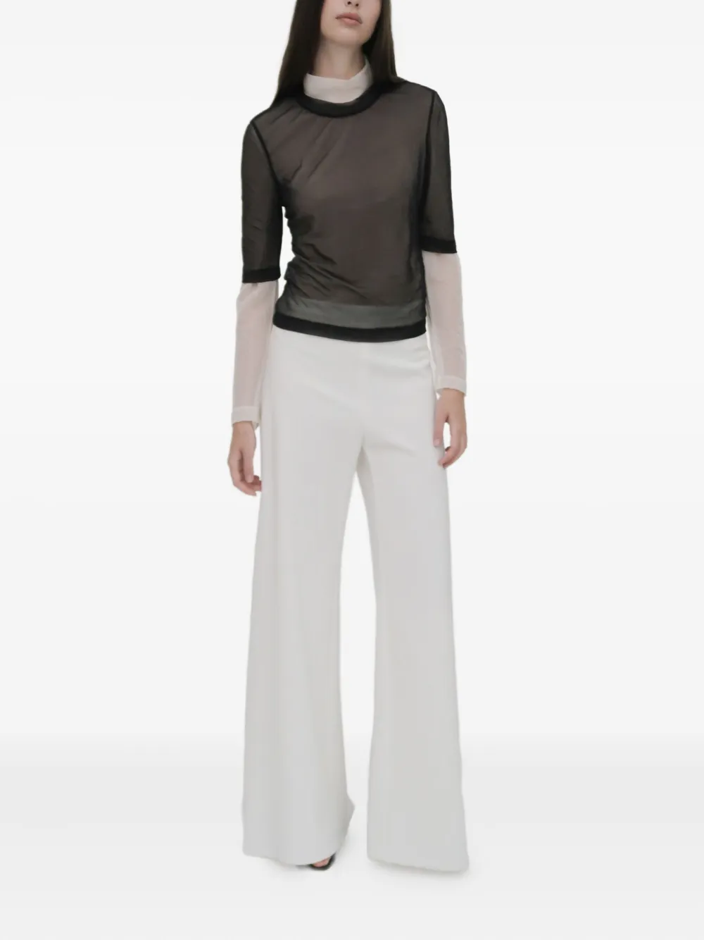 Rosetta Getty Broek met wijde pijpen Wit