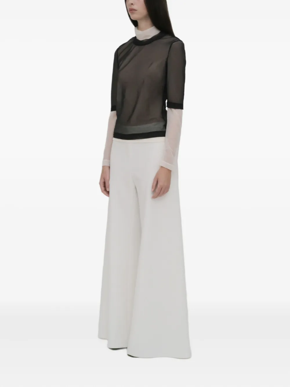 Rosetta Getty Broek met wijde pijpen Wit