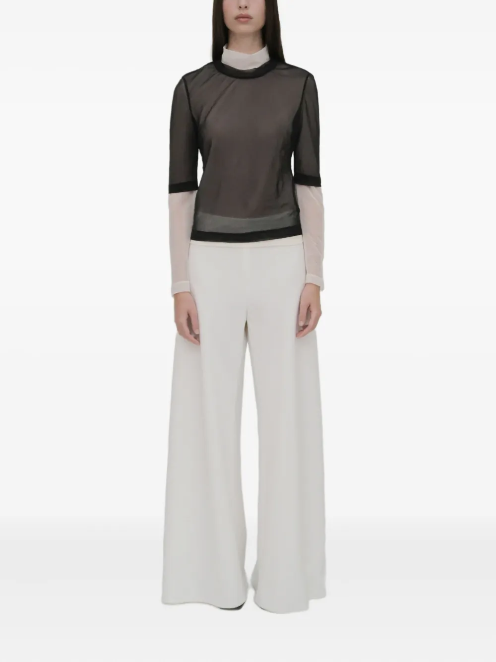 Rosetta Getty Broek met wijde pijpen Wit