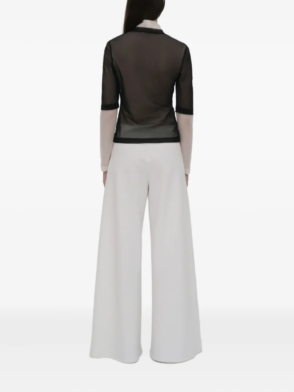 Rosetta Getty Broek met wijde pijpen Wit