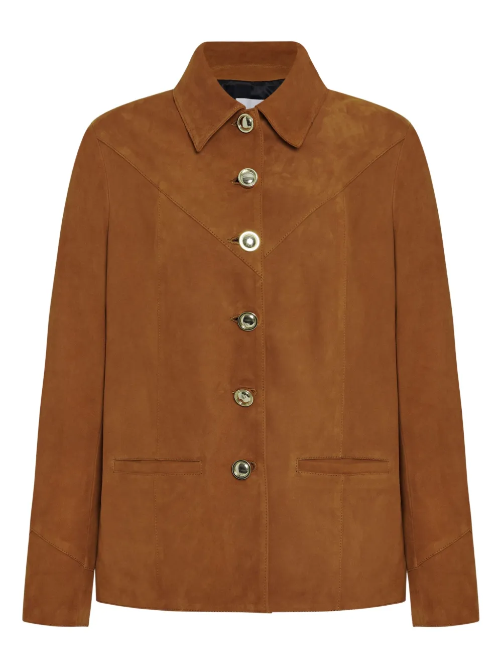 Rosetta Getty button-embellished suede jacket | Leather Jackets | Image 2