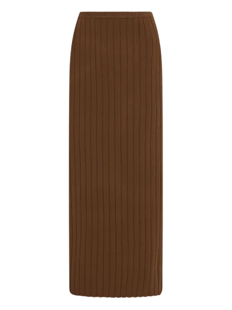 Rosetta Getty ribbed midi skirt