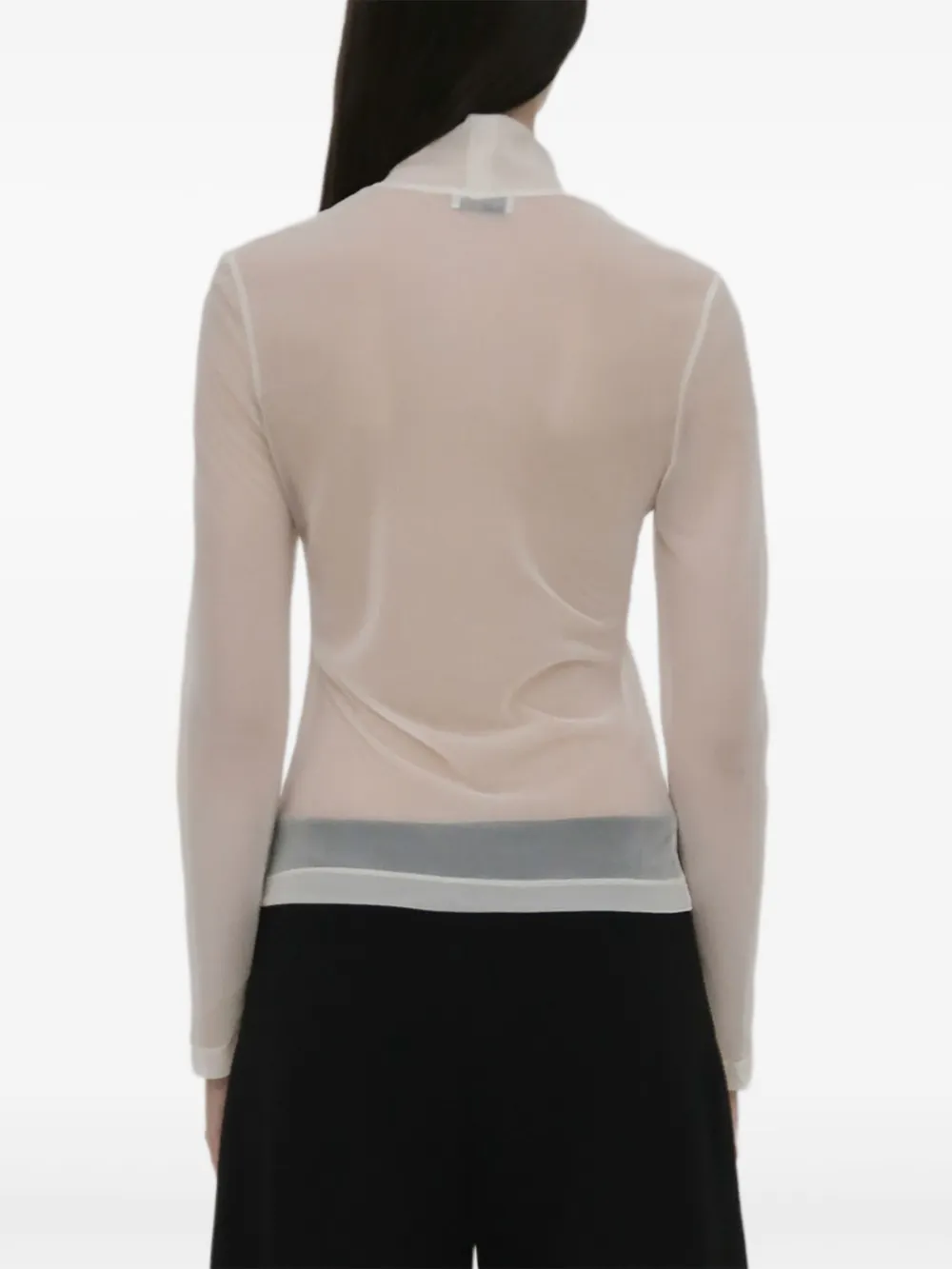 Rosetta Getty Doorzichtige top Wit