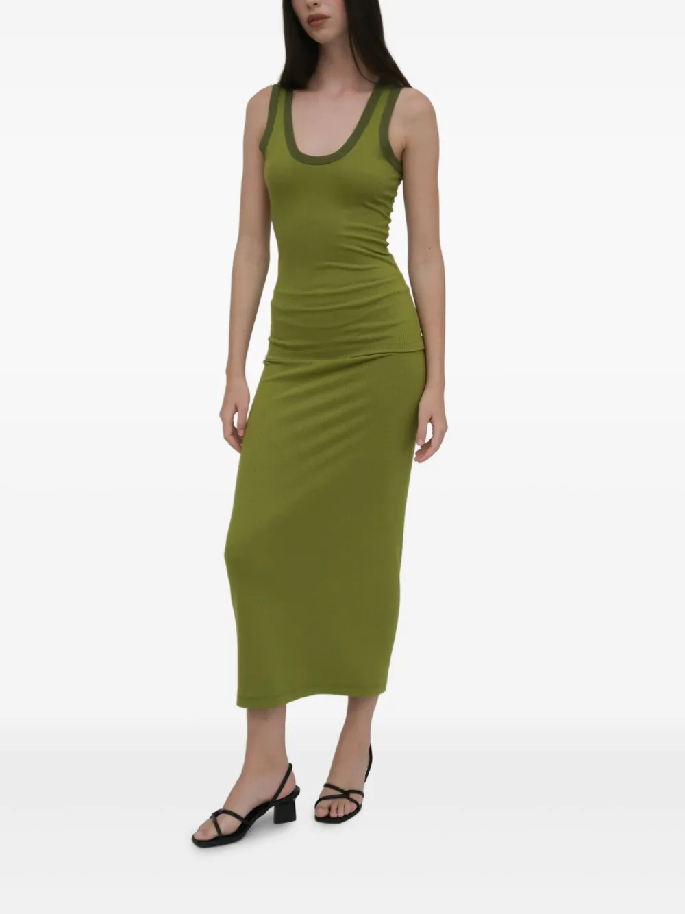 Rosetta Getty Geribbelde tanktop Groen