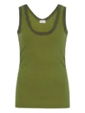 Rosetta Getty ribbed tank top - Green