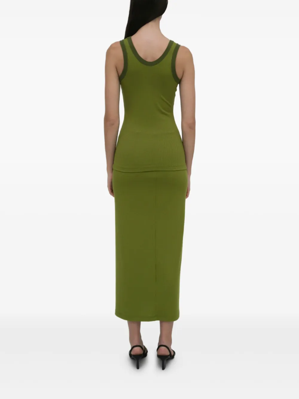 Rosetta Getty Geribbelde tanktop Groen