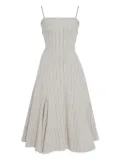 Rosetta Getty pinstripe godet dress - Neutrals