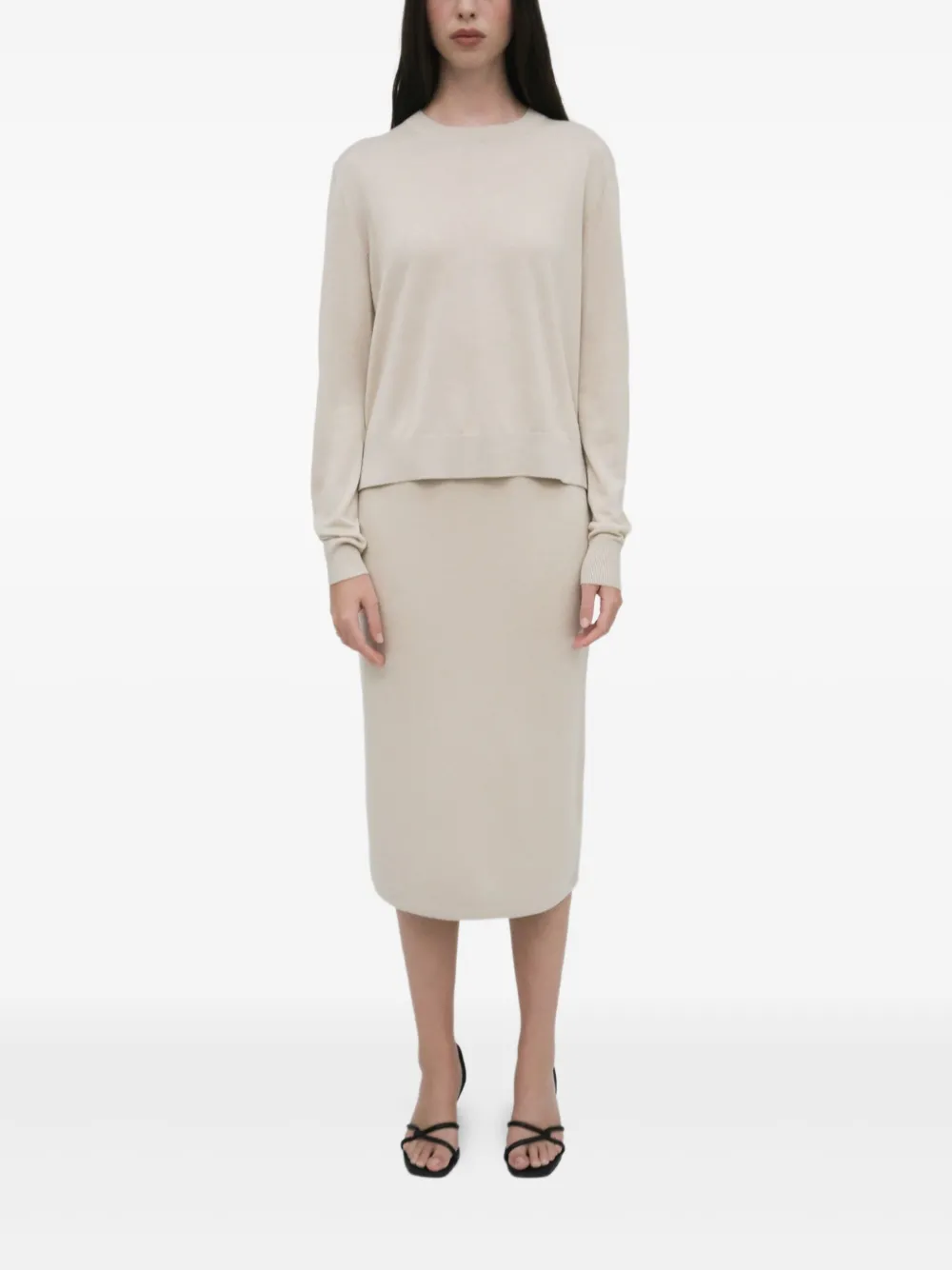 Rosetta Getty T-shirt met ronde hals Beige