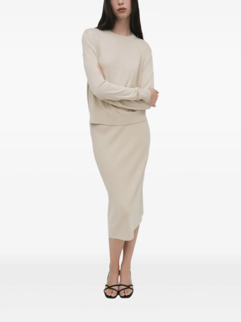 Rosetta Getty T-shirt met ronde hals Beige
