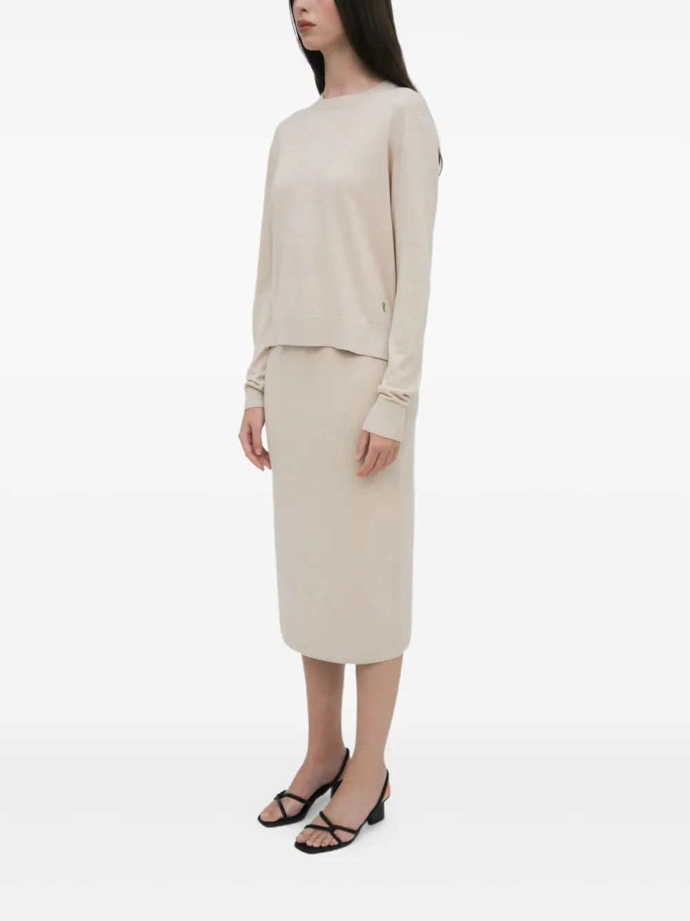 Rosetta Getty T-shirt met ronde hals Beige