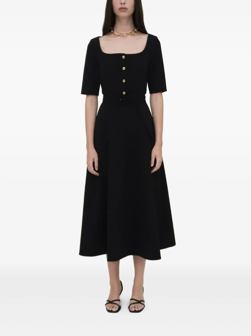 Rosetta Getty square-neck buttoned dress | Day Dresses | Image 2