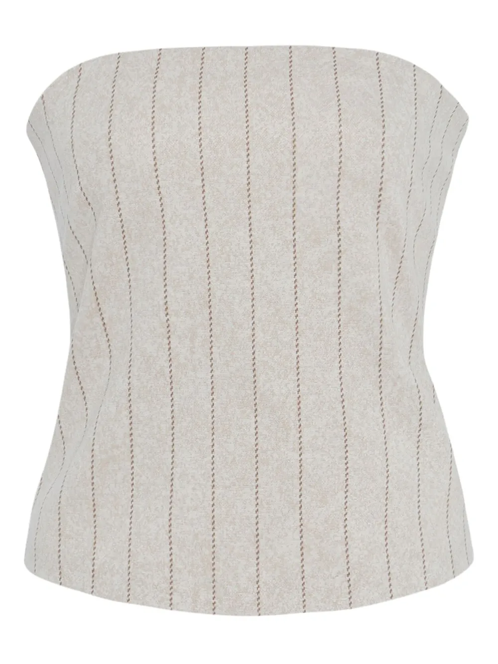 Rosetta Getty Bandeau top met krijtstreep Beige