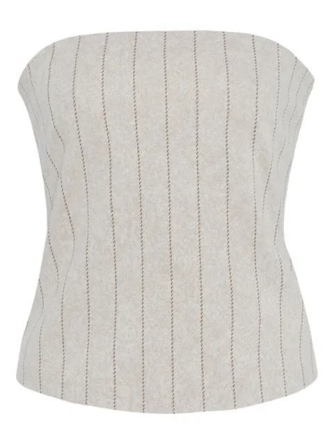 Rosetta Getty Bandeau top met krijtstreep