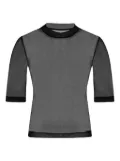Rosetta Getty sheer mesh top - Black