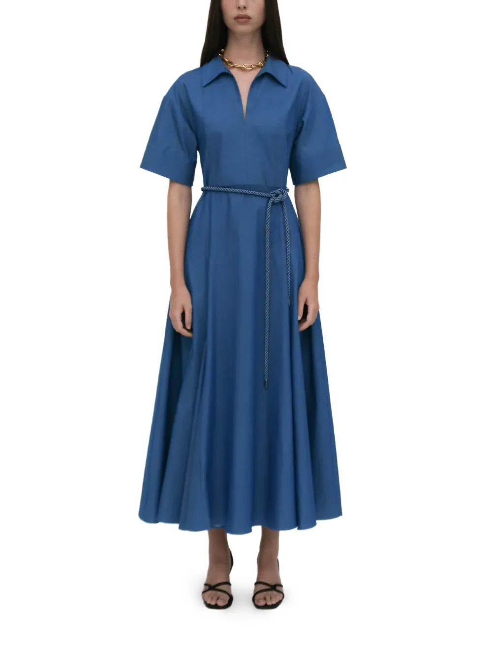 Rosetta Getty Blousejurk met ceintuur Blauw