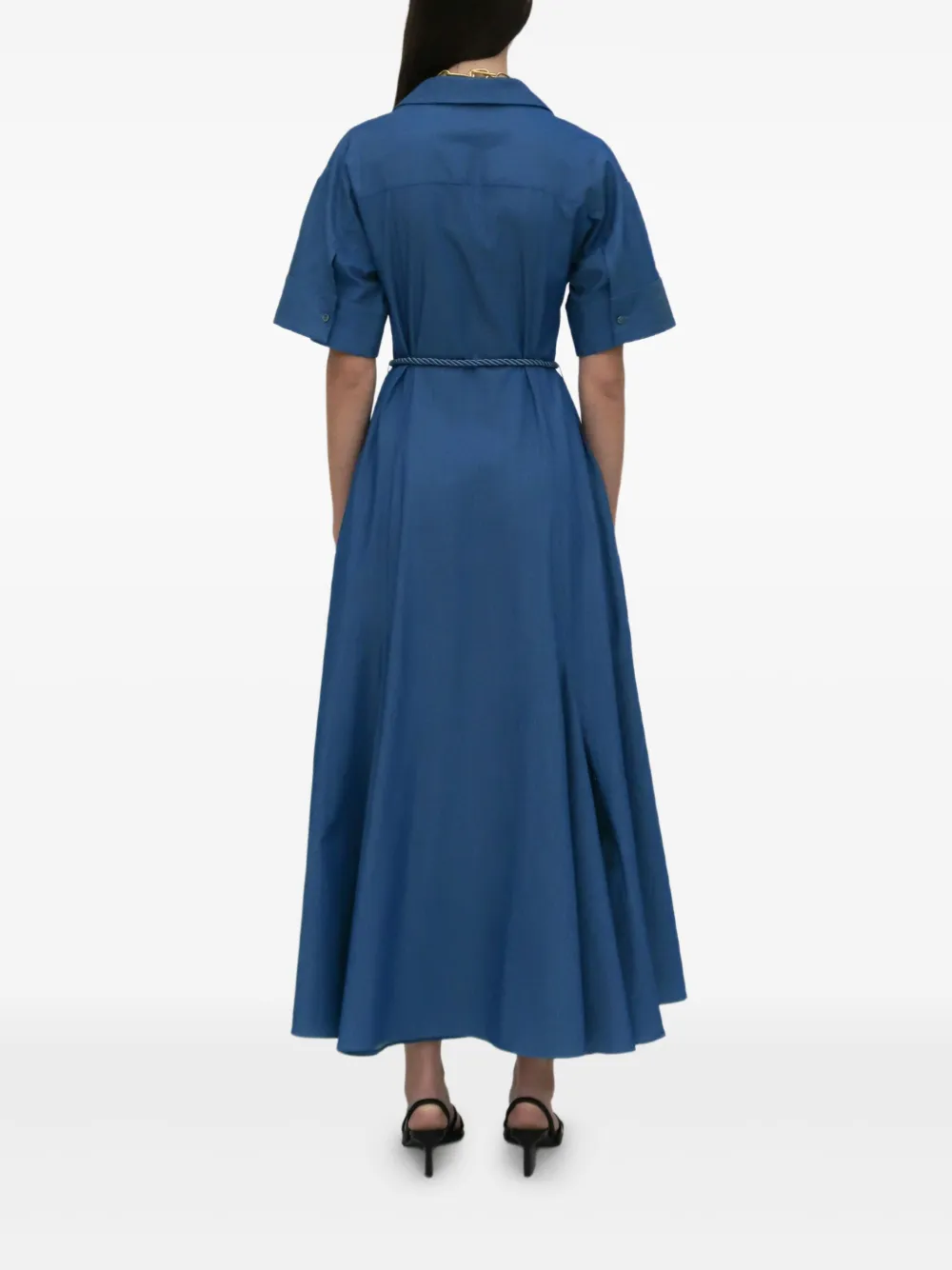 Rosetta Getty Blousejurk met ceintuur Blauw