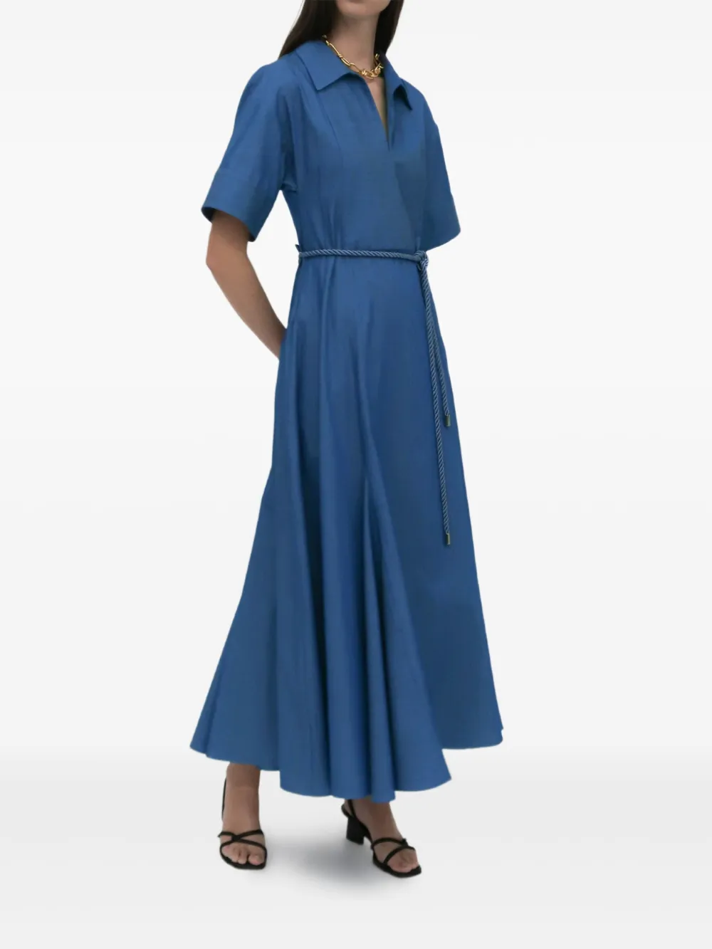 Rosetta Getty Blousejurk met ceintuur Blauw