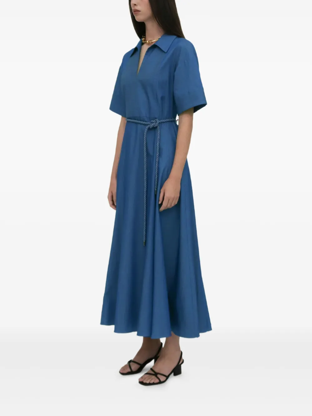 Rosetta Getty Blousejurk met ceintuur Blauw