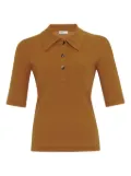 Rosetta Getty buttoned-up polo top - Brown
