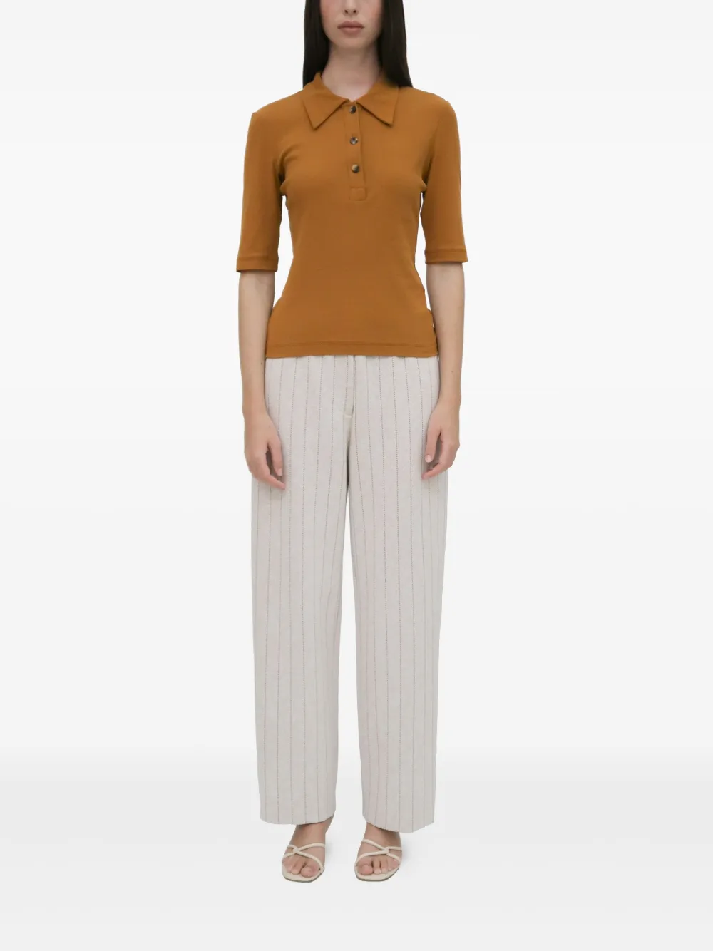 Rosetta Getty Button-up polotop Bruin