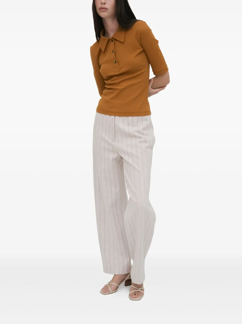 Rosetta Getty Button-up polotop Bruin