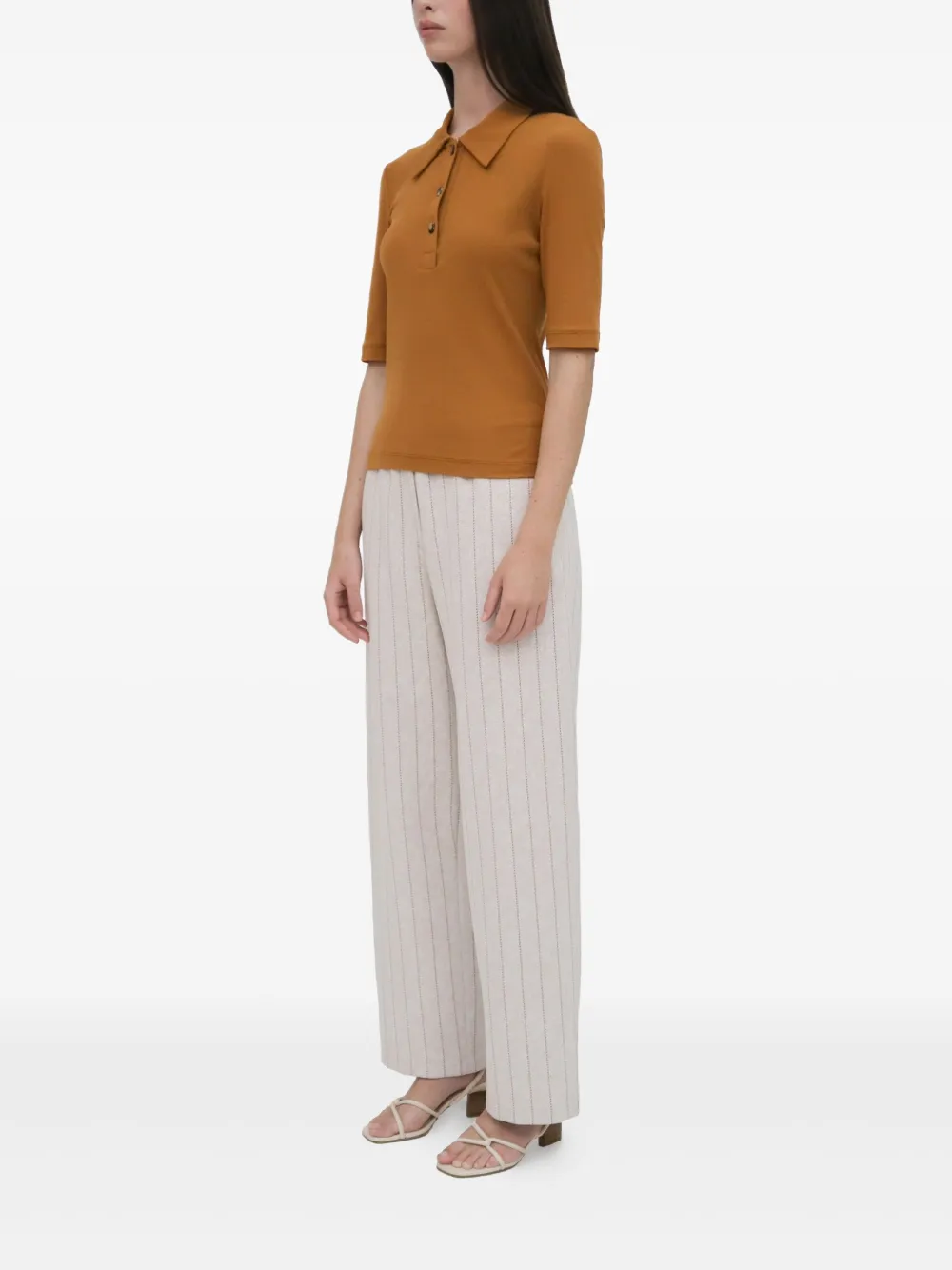 Rosetta Getty Button-up polotop Bruin